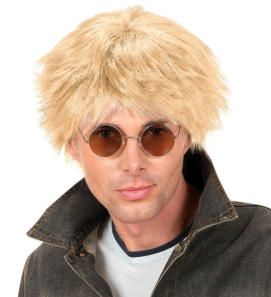 Blonde Beat-Perücke im Retro-Stil für Fasnacht und Karneval
