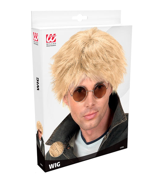 Blonde Beat-Perücke im Retro-Stil für Fasnacht und Karneval