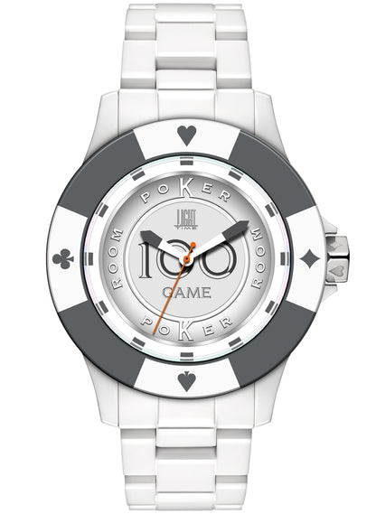 LIGHT TIME Mod. POKER - White / Grey