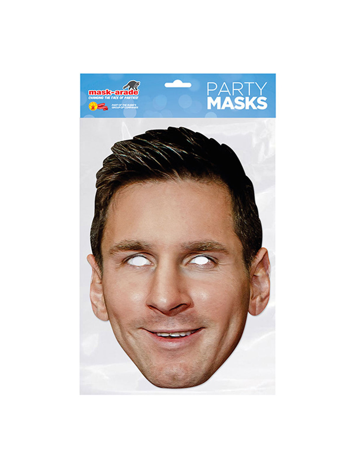 Lionel Messi Maske aus Karton von Rubies – Seitenansicht