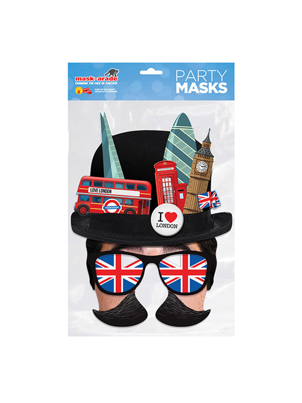Rubies London Bowler Hat Tourist Mask Maske