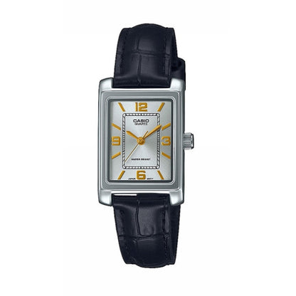 CASIO COLLECTION Mod. TANK, LEATHER - ARGENTEE
