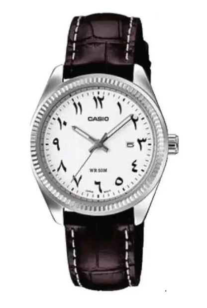 CASIO COLLECTION Mod. LADY DATE - LEATHER, WHITE