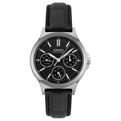CASIO COLLECTION Mod. LADY MULTIFUNCTION, LEATHER - BLACK
