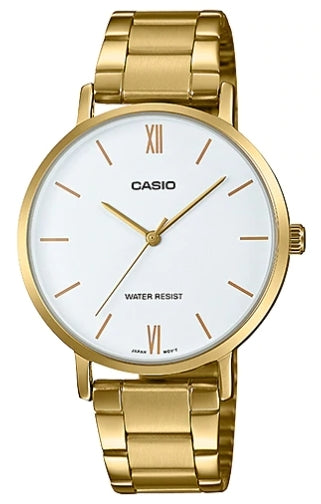 CASIO COLLECTION & VINTAGE CASIO COLLECTION Minimal Gold White Armbanduhr LTP-VT01G-7BUDF – Produktansicht