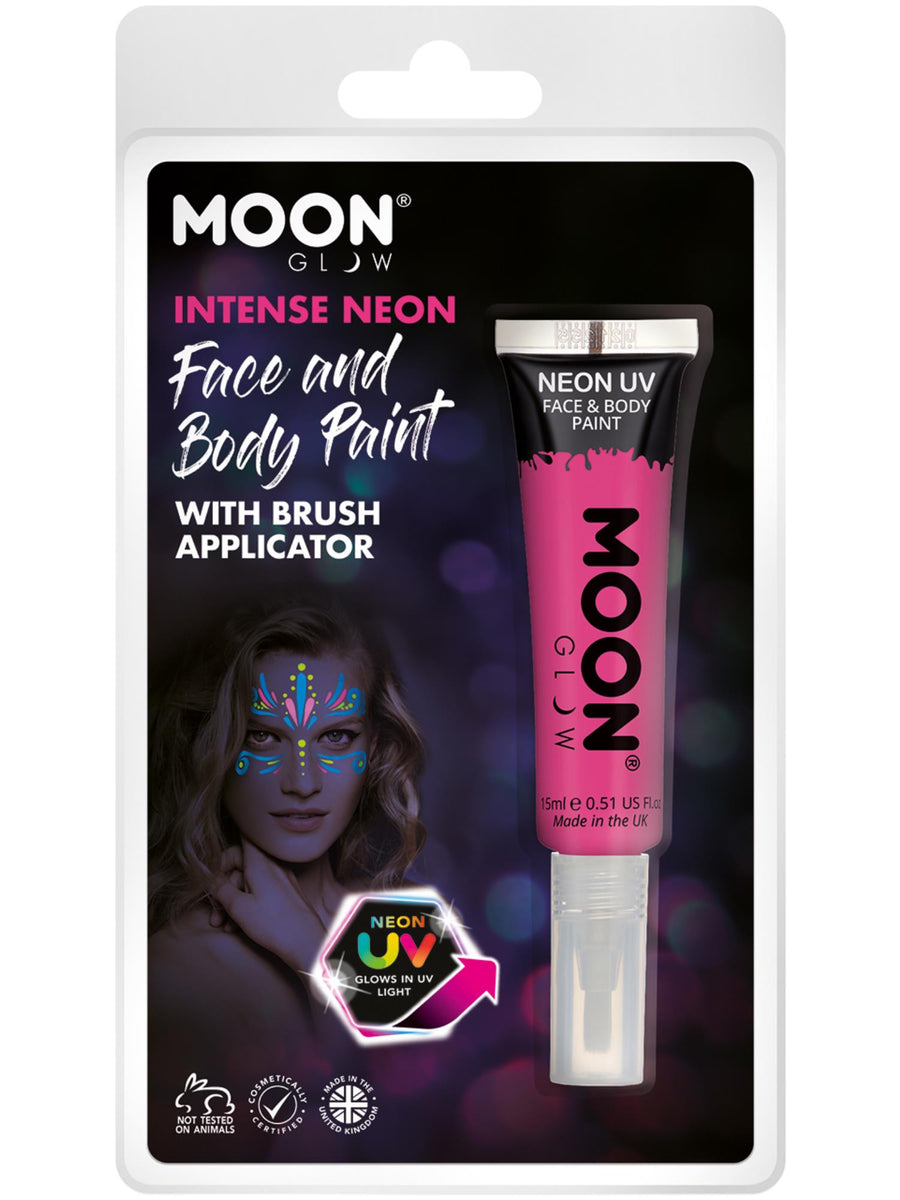 Smiffys Moon Glow Intense Neon UV Face Paint, Hot Pink CD für Unisex