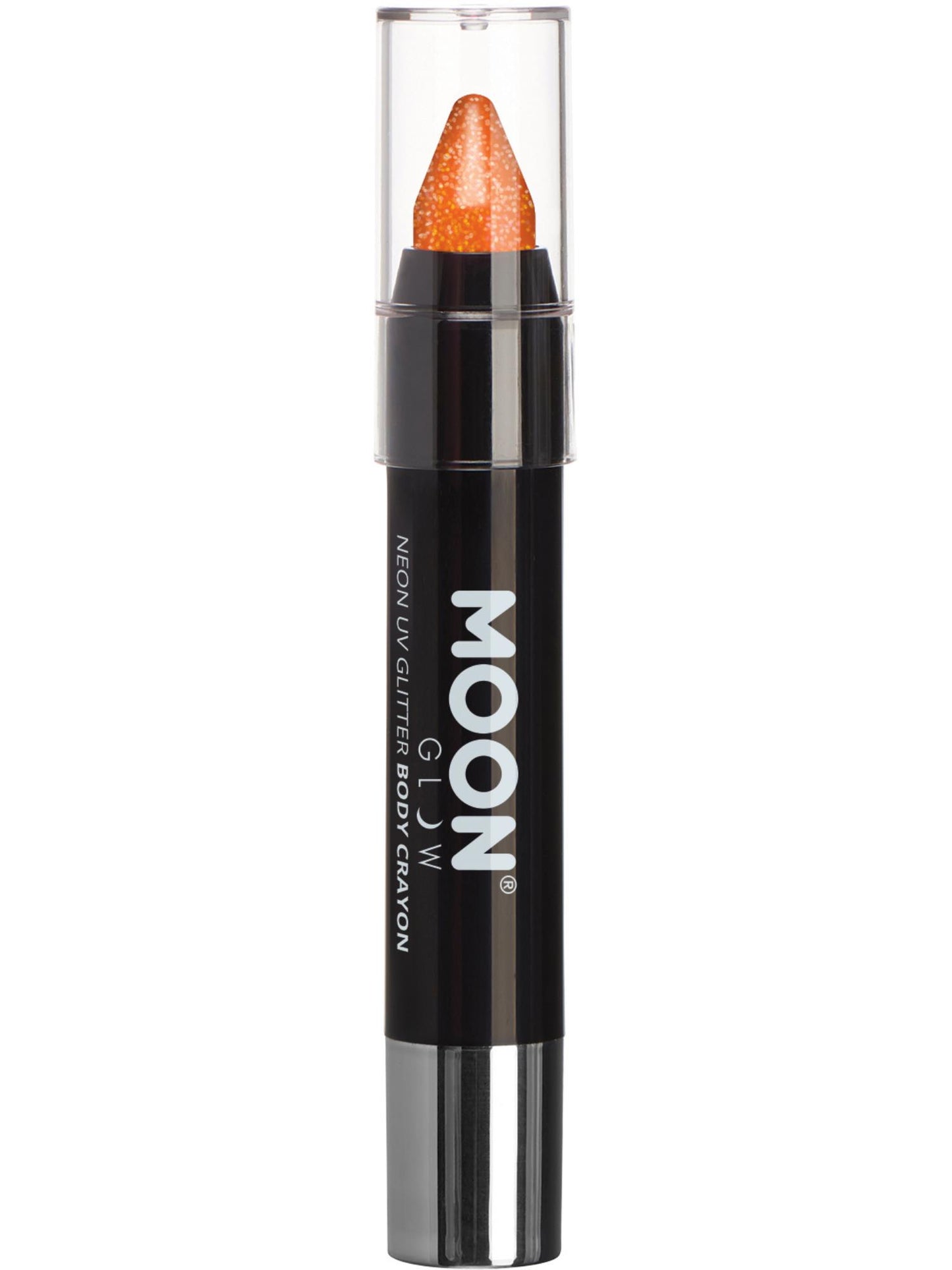Smiffys Moon Glow - Neon UV Glitter Body Crayons, Orange CD für Unisex