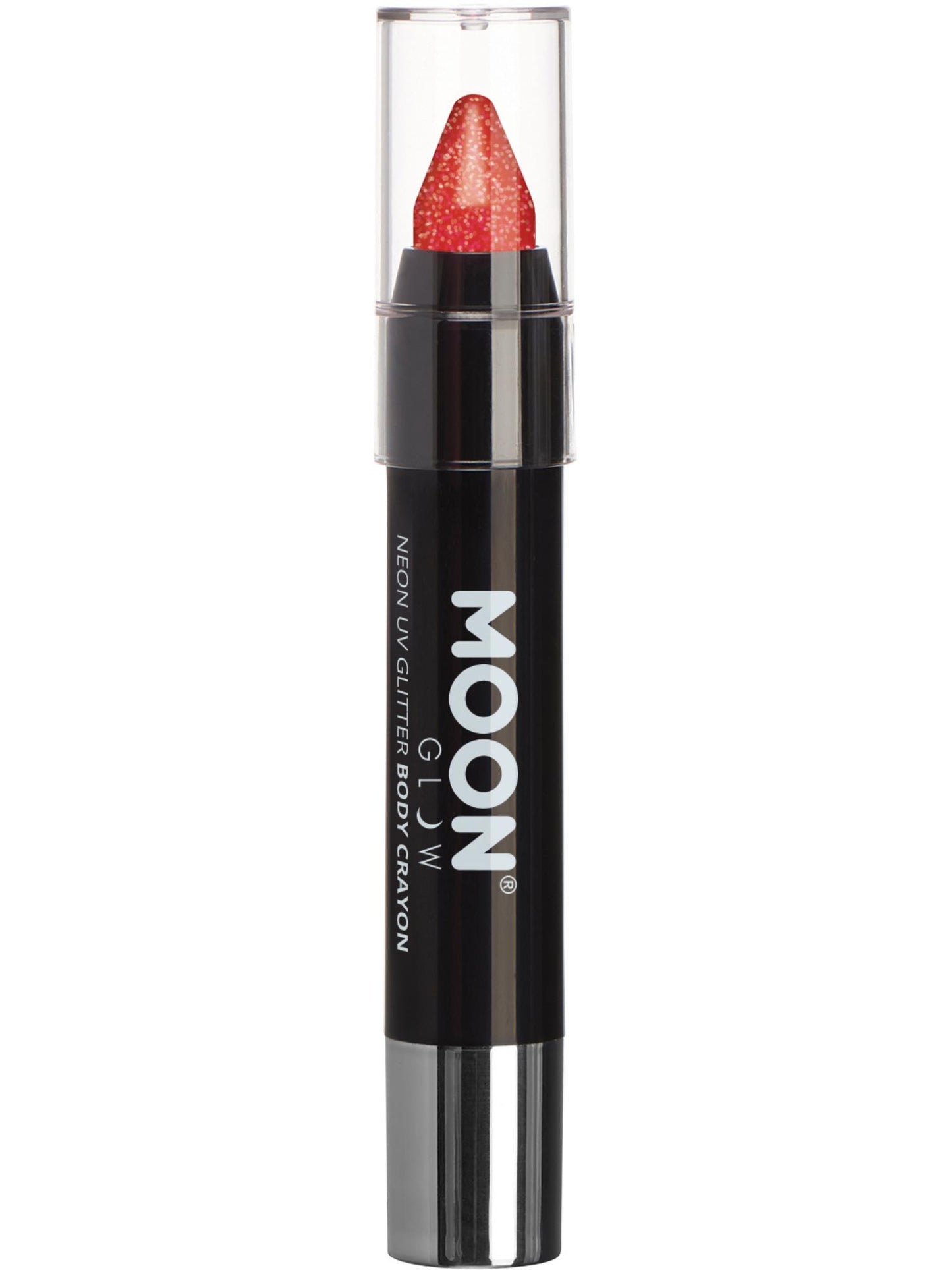 Smiffys Moon Glow - Neon UV Glitter Body Crayons, Red CD für Unisex