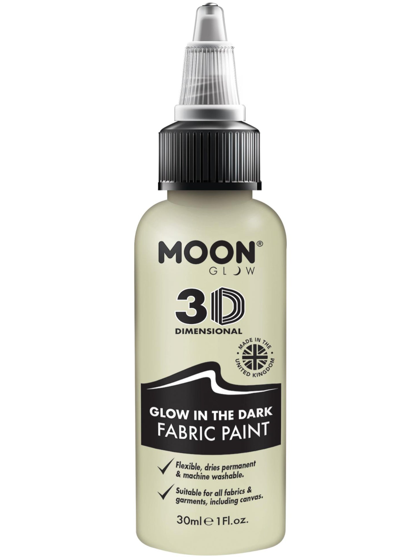 Smiffys Moon Glow - Glow in the Dark Fabric Paint, CD für Unisex