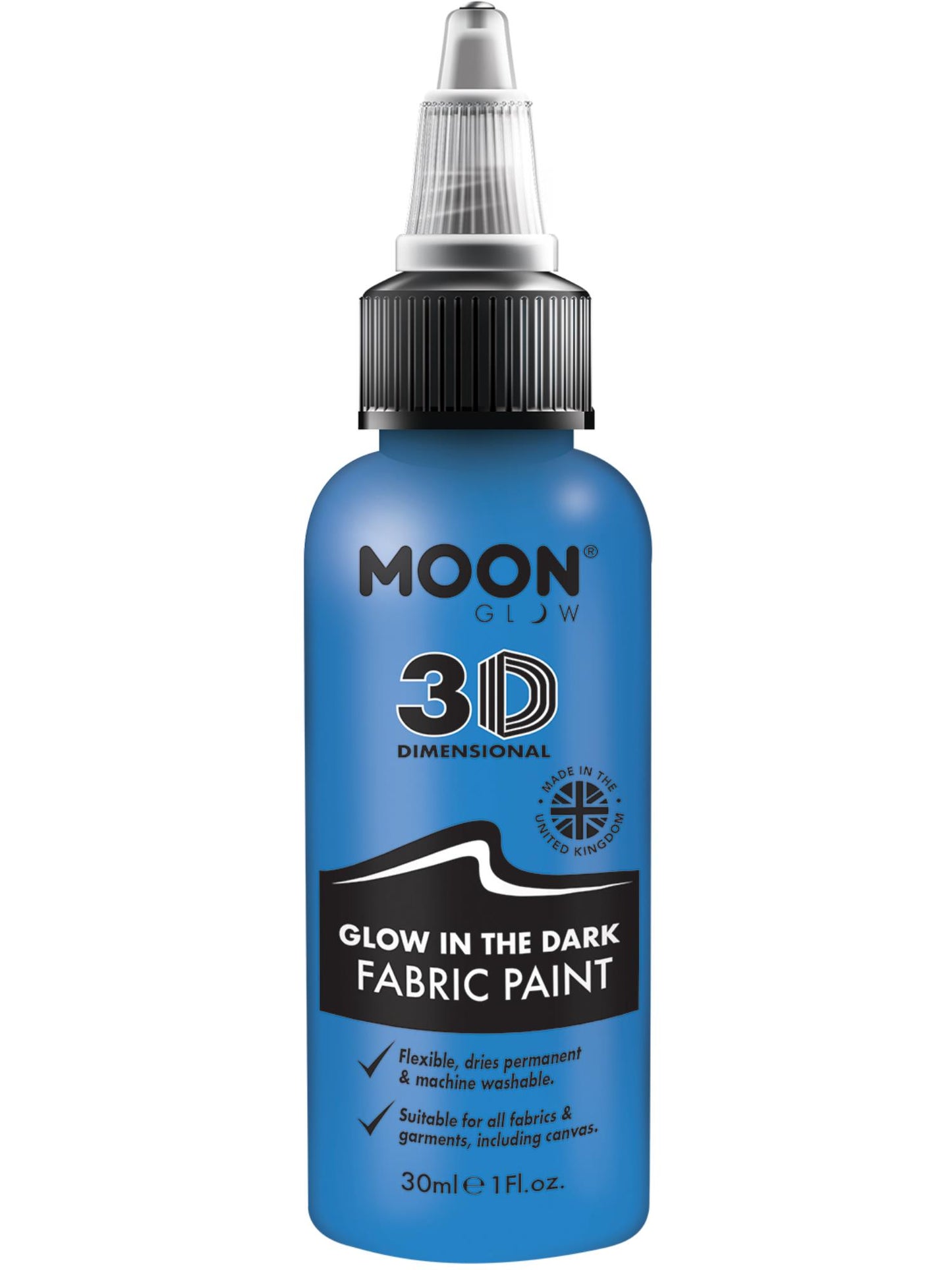 Smiffys Moon Glow - Glow in the Dark Fabric Paint, Blue CD für Unisex