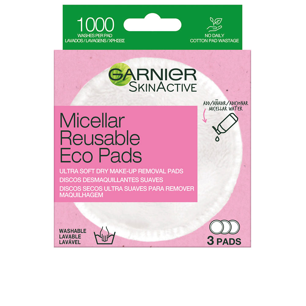 SKINACTIVE soft washable makeup remover pads 3 units