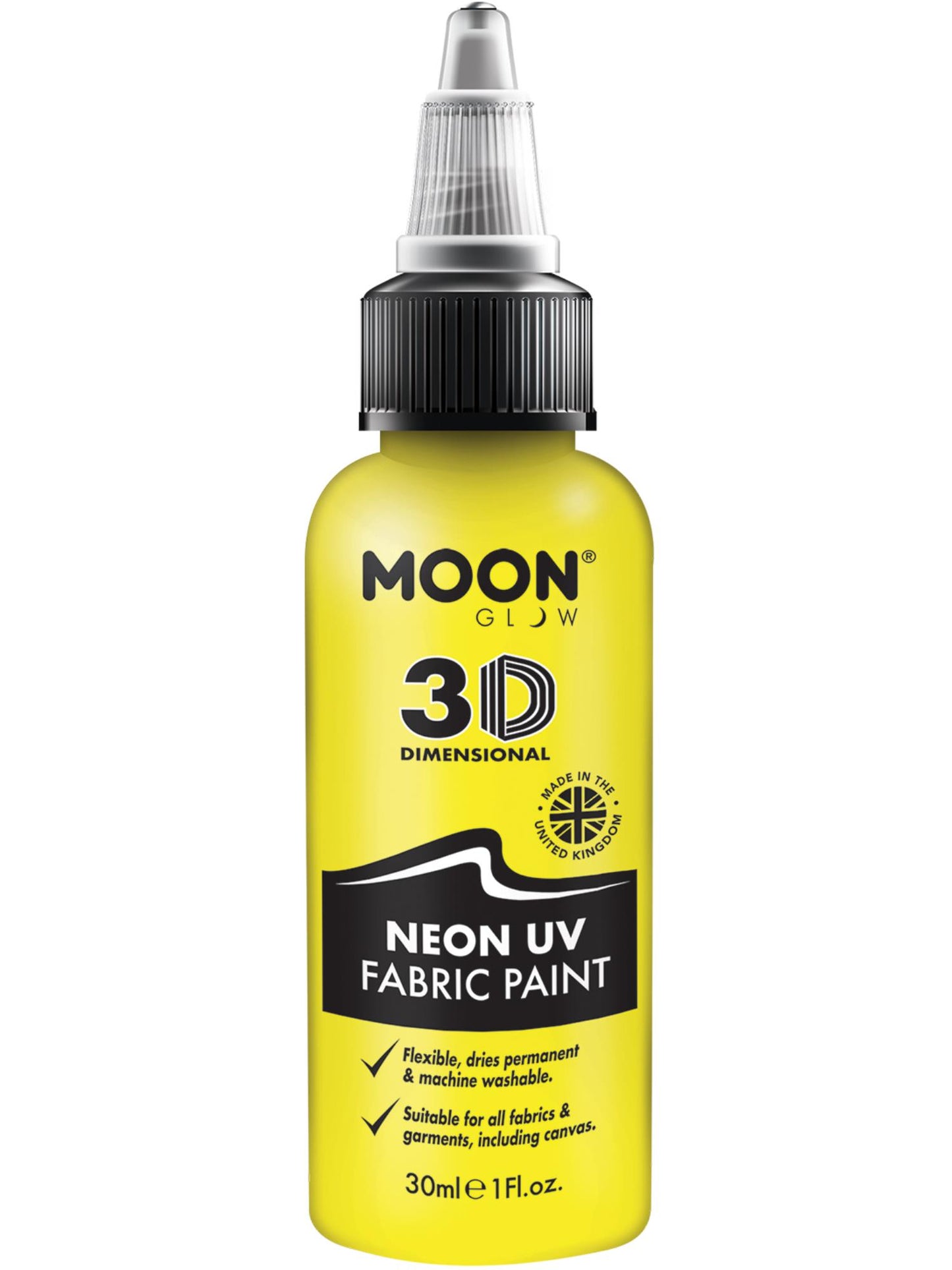 Smiffys Moon Glow - Neon UV Intense Fabric Paint, Yellow CD für Unisex