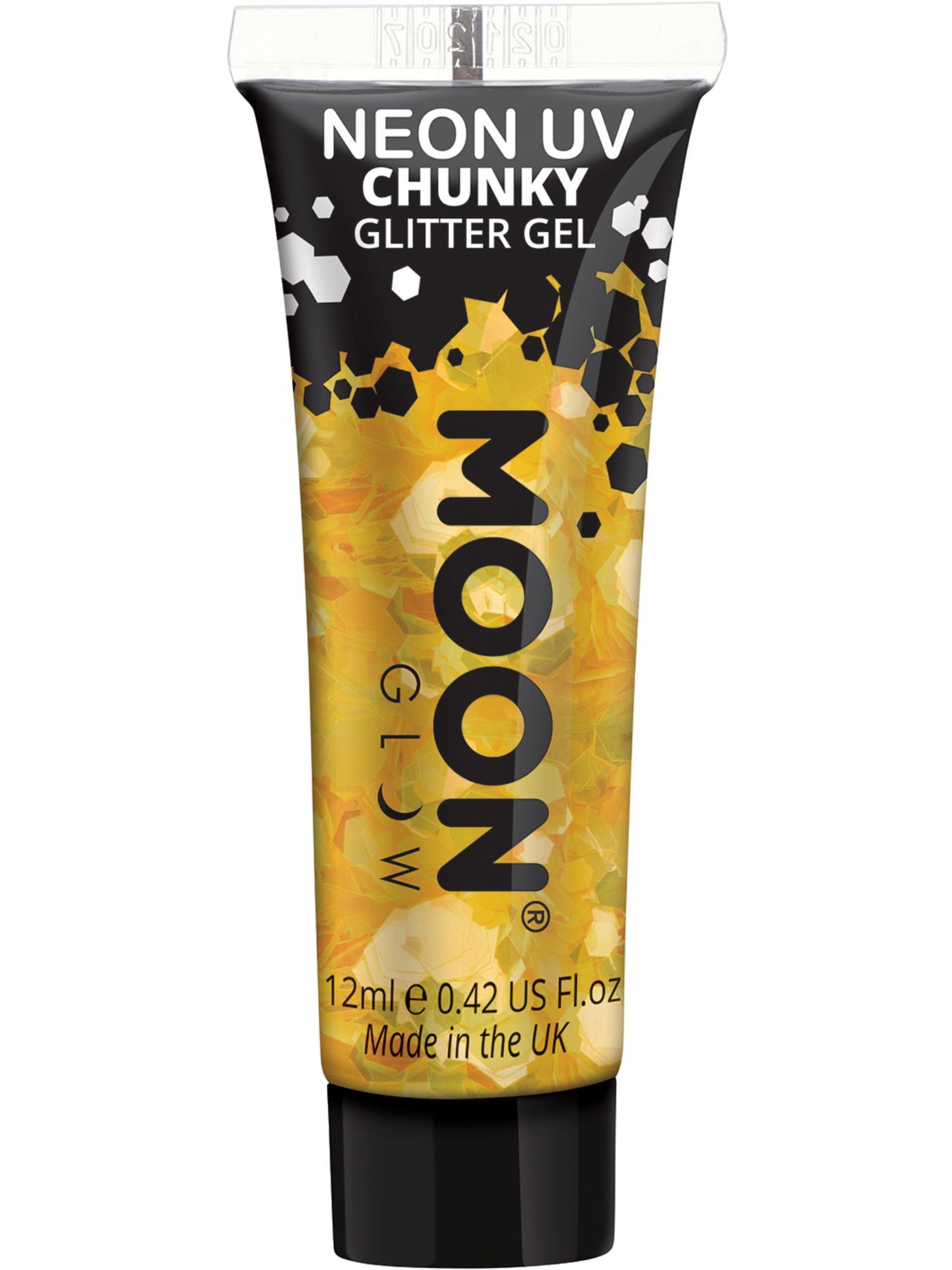 Smiffys Moon Glow - Neon UV Chunky Glitter Gel CD für Unisex