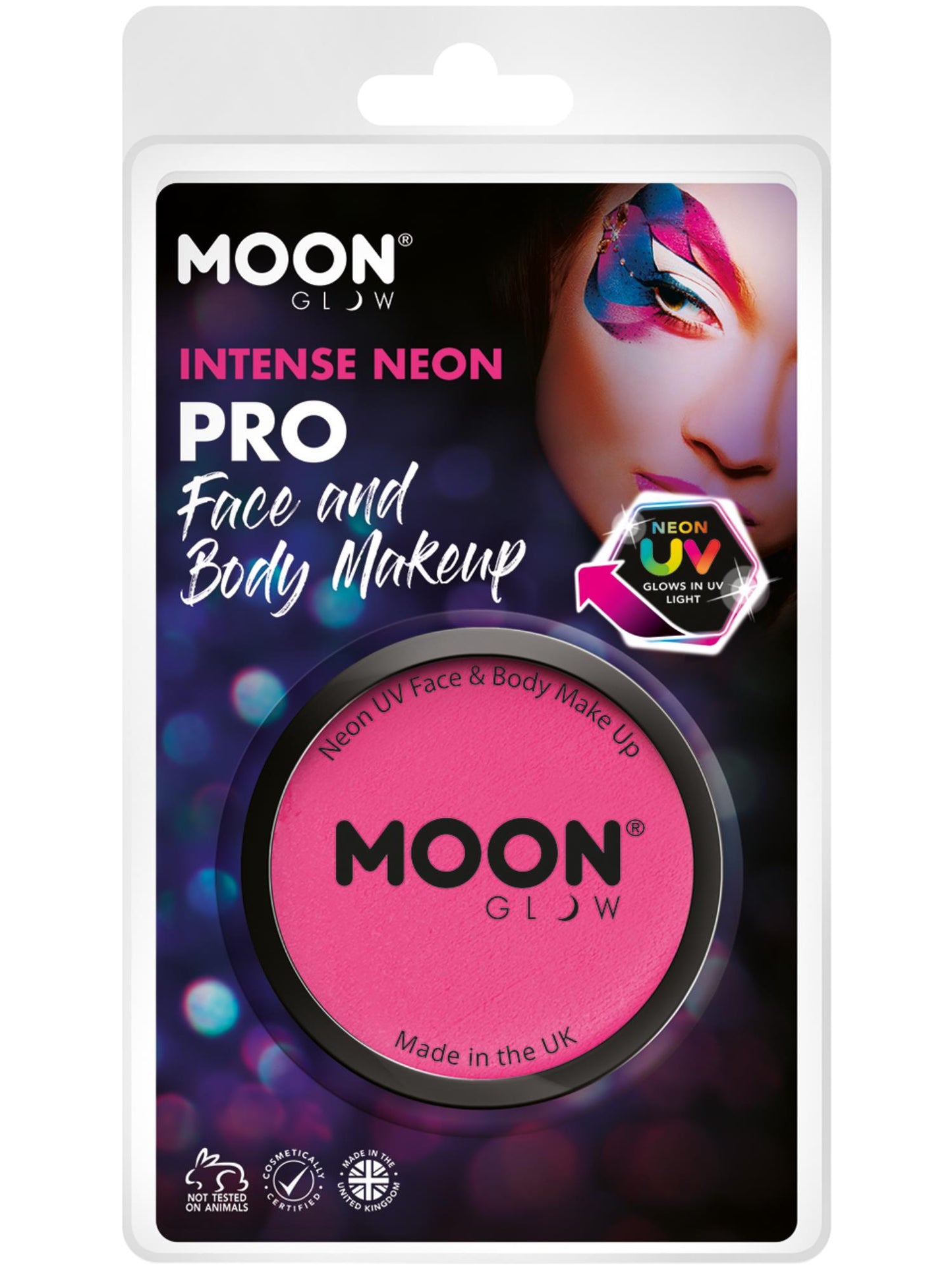 Smiffys Moon Glow Pro Intense Neon UV Cake Pot, Hot Pink CD für Unisex