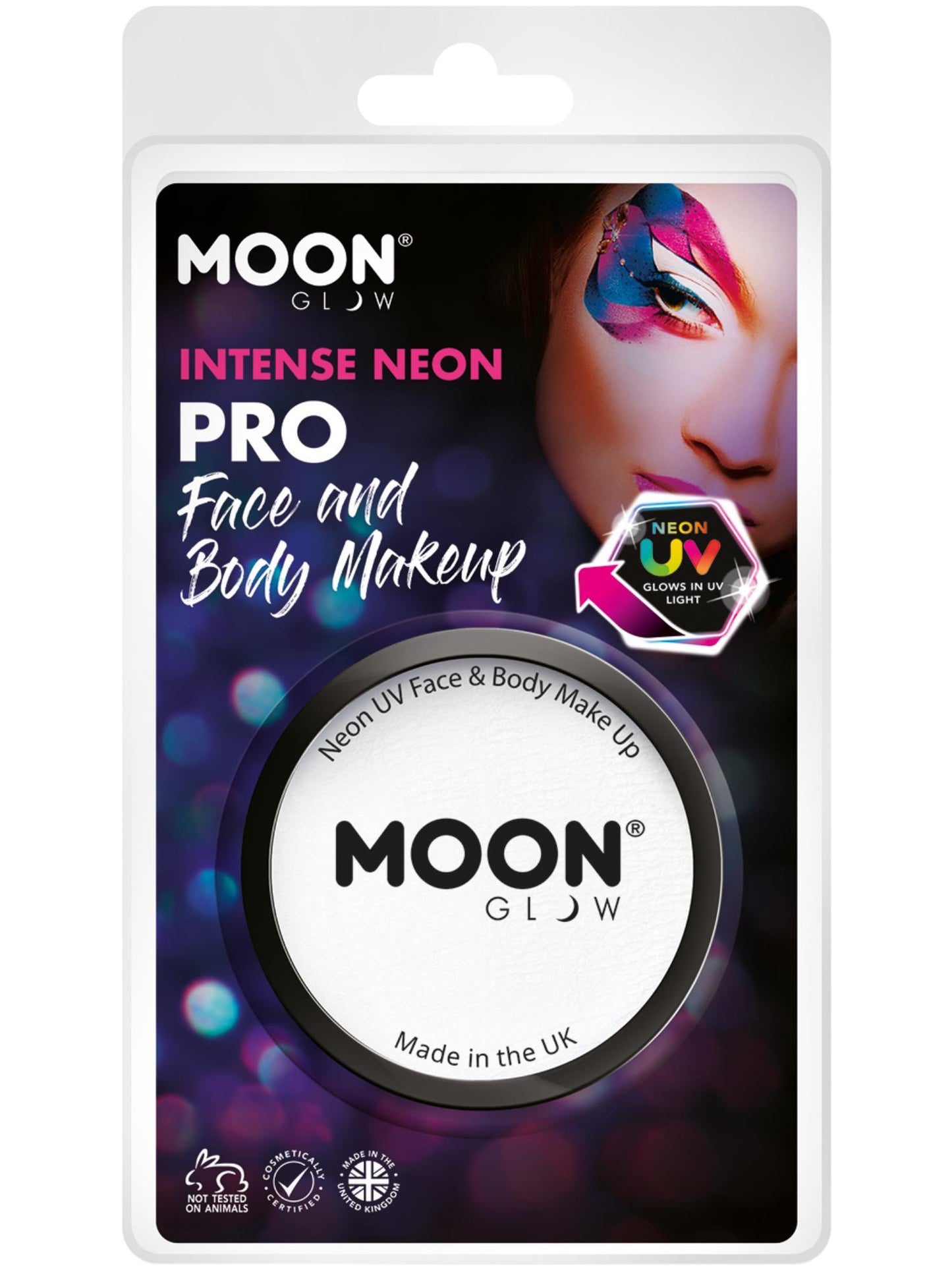Smiffys Moon Glow Pro Intense Neon UV Cake Pot, Intense Wh CD für Unisex