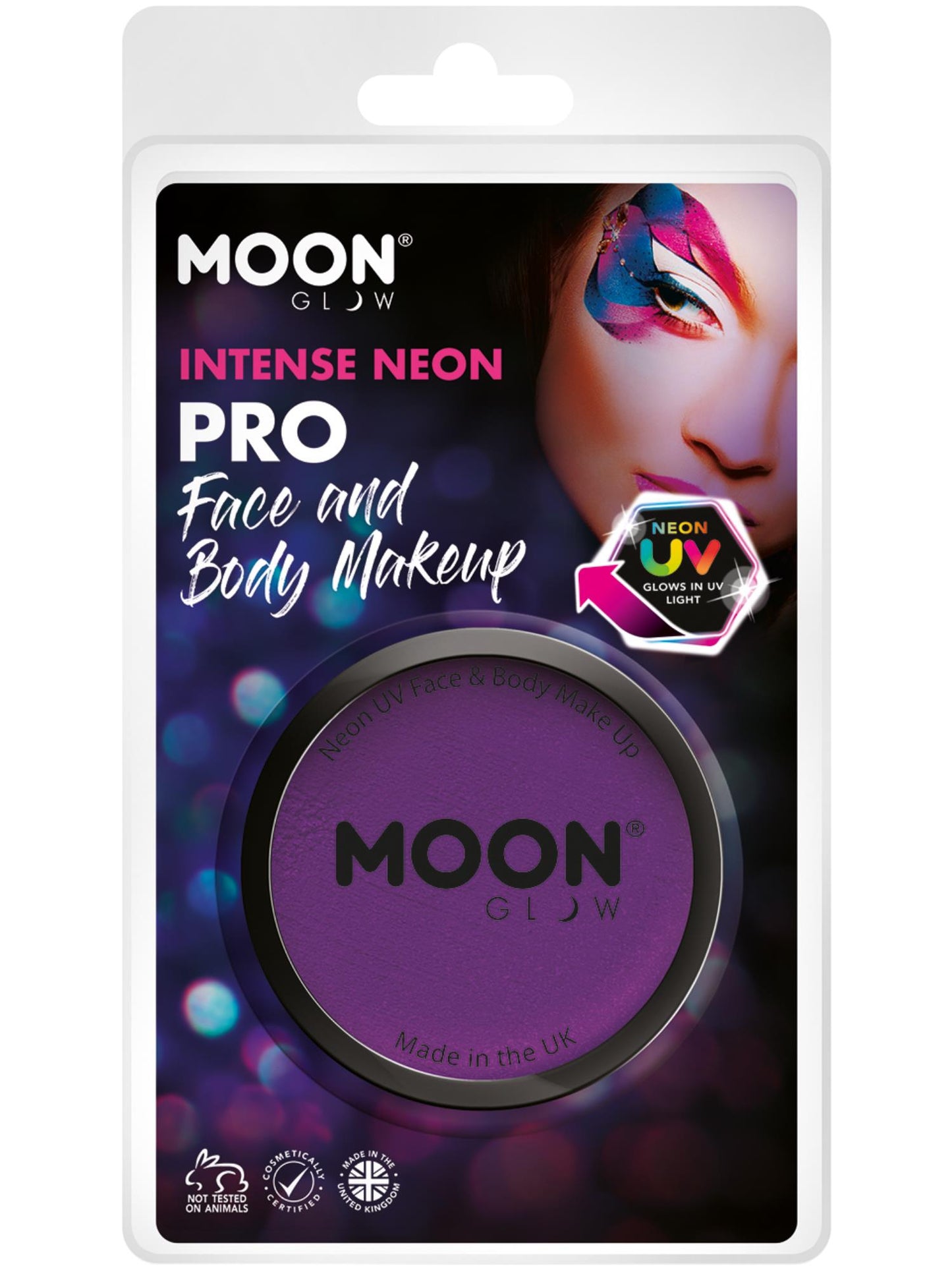 Smiffys Moon Glow Pro Intense Neon UV Cake Pot, Intense Pu CD für Unisex