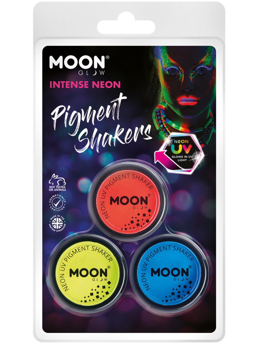 Smiffys Moon Glow Intense Neon UV Pigment Shakers, CD für Unisex