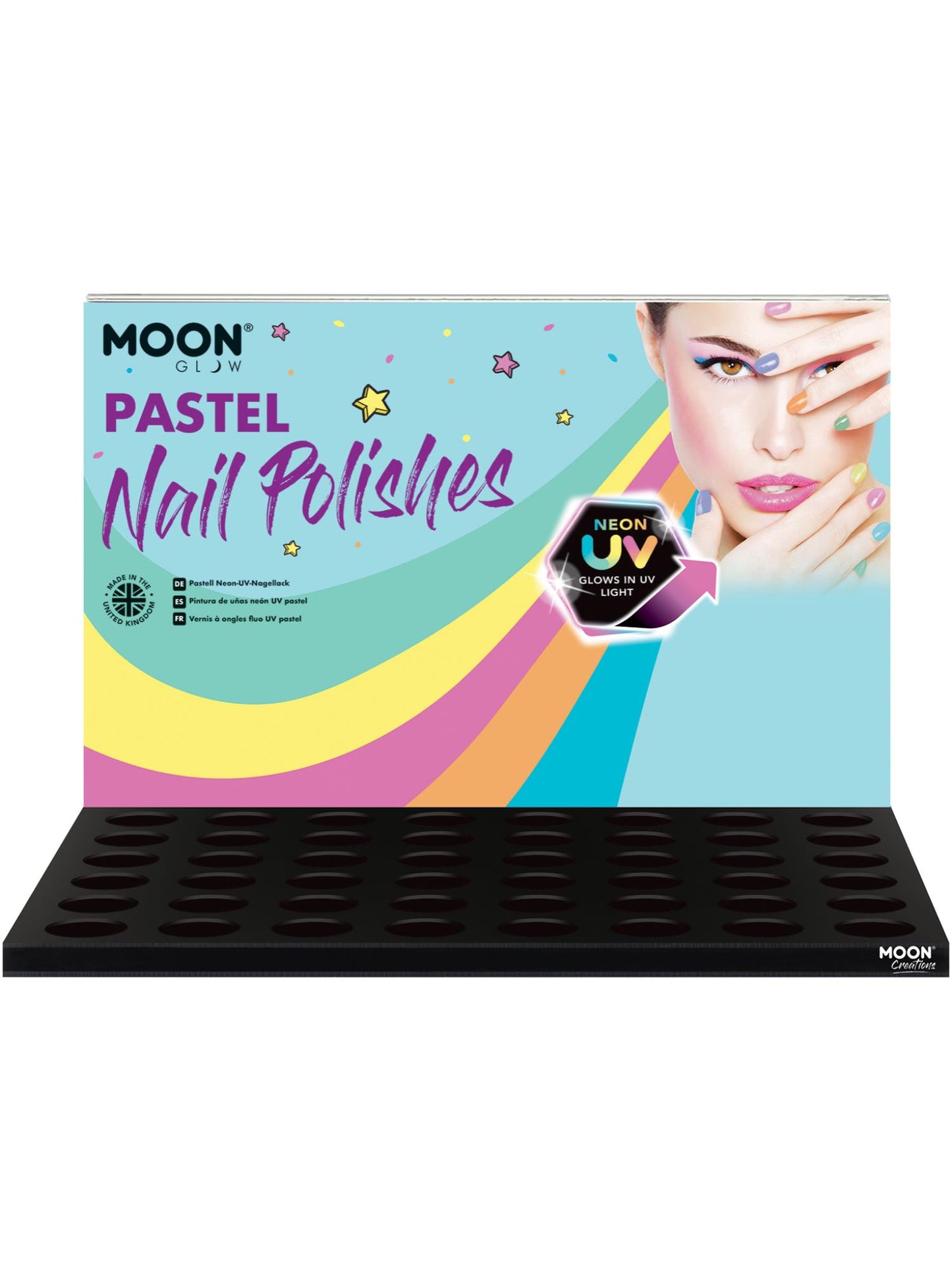 Smiffys Moon Glow Pastel Neon UV Nail Polish, SF für Unisex