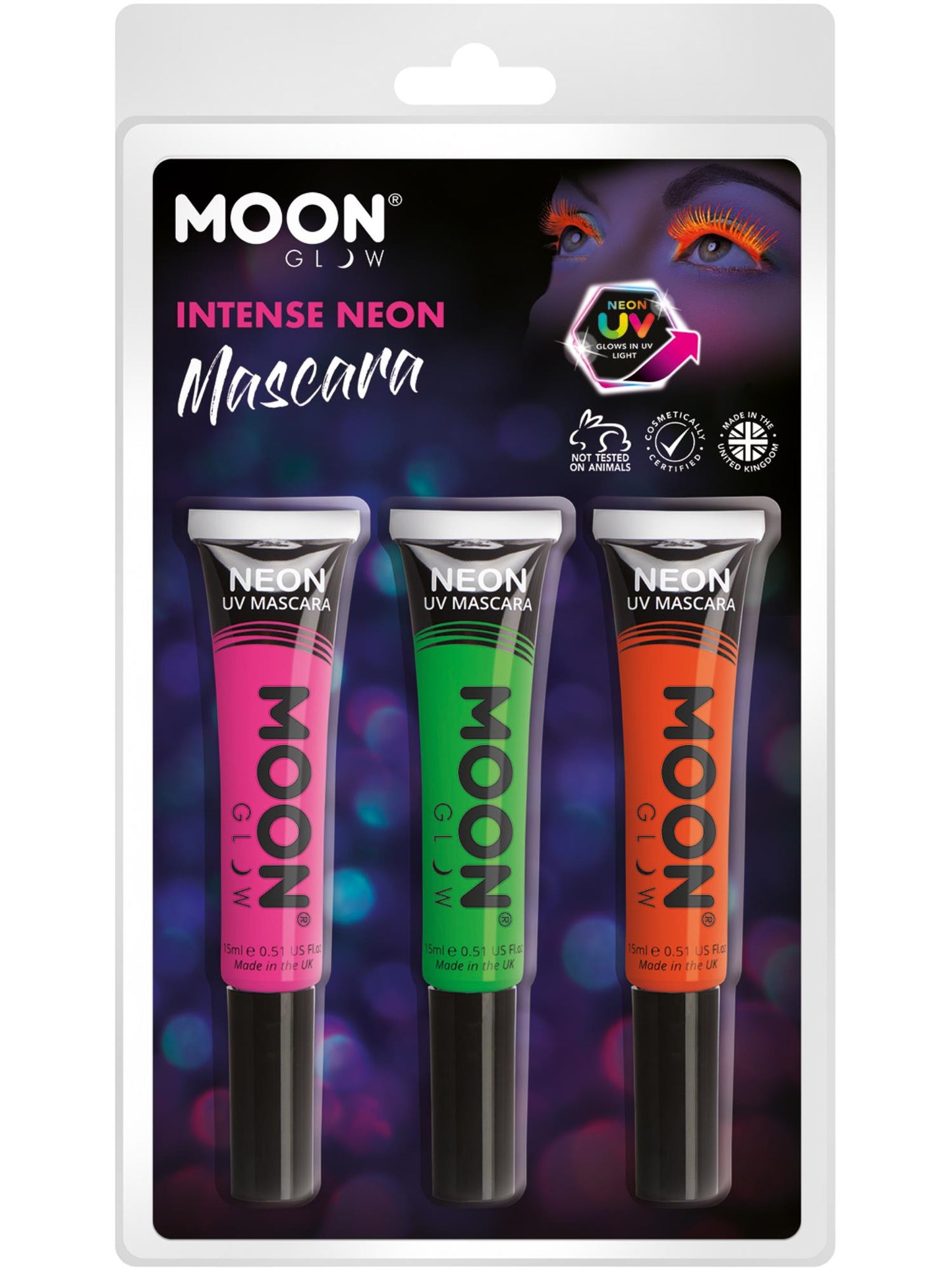 Smiffys Moon Glow Intense Neon UV Mascara, CD für Unisex