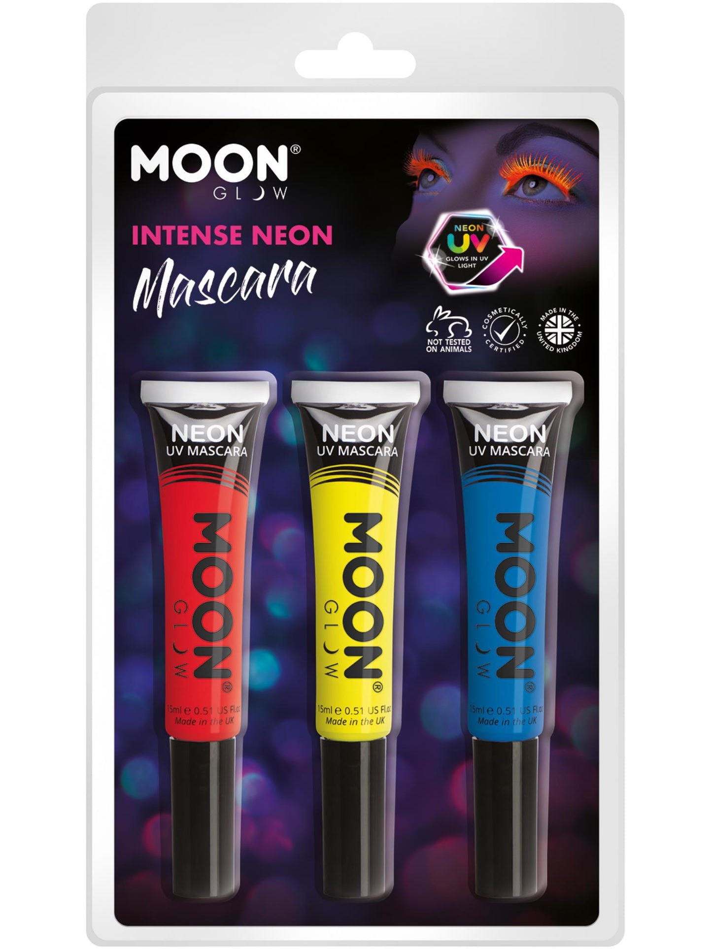 Smiffys Moon Glow Intense Neon UV Mascara, CD für Unisex