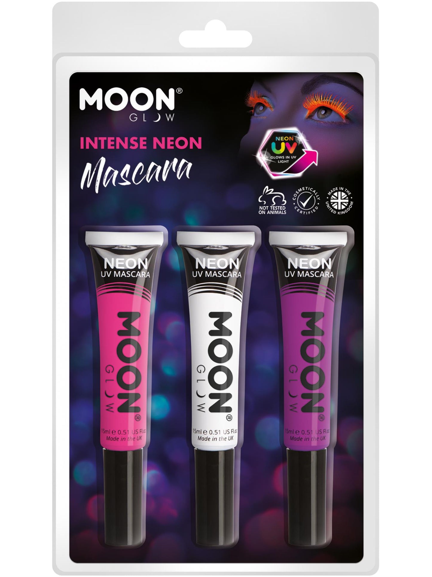 Smiffys Moon Glow Intense Neon UV Mascara, CD für Unisex