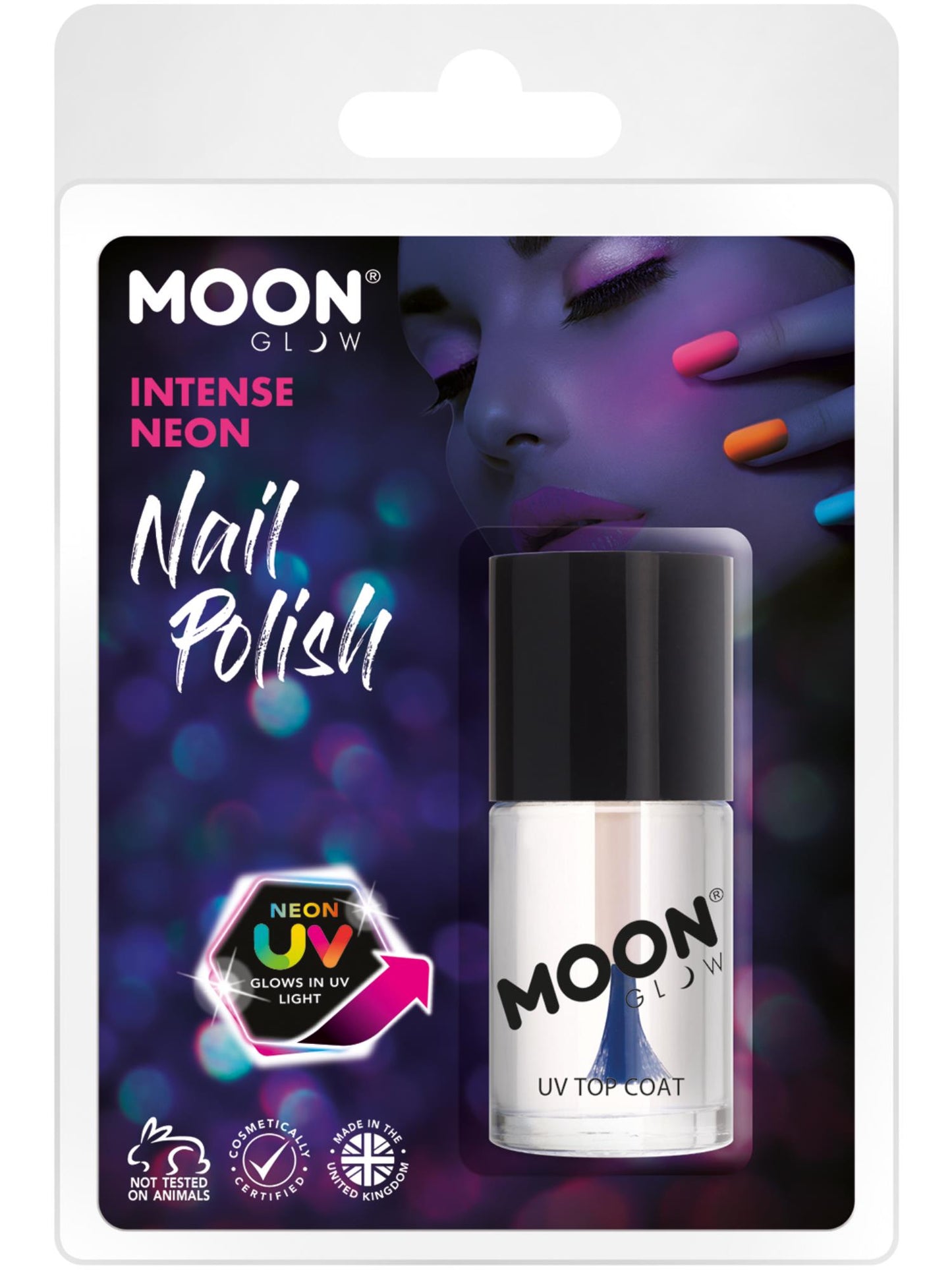 Smiffys Moon Glow UV Reactive Top Coat, Clear CD für Unisex