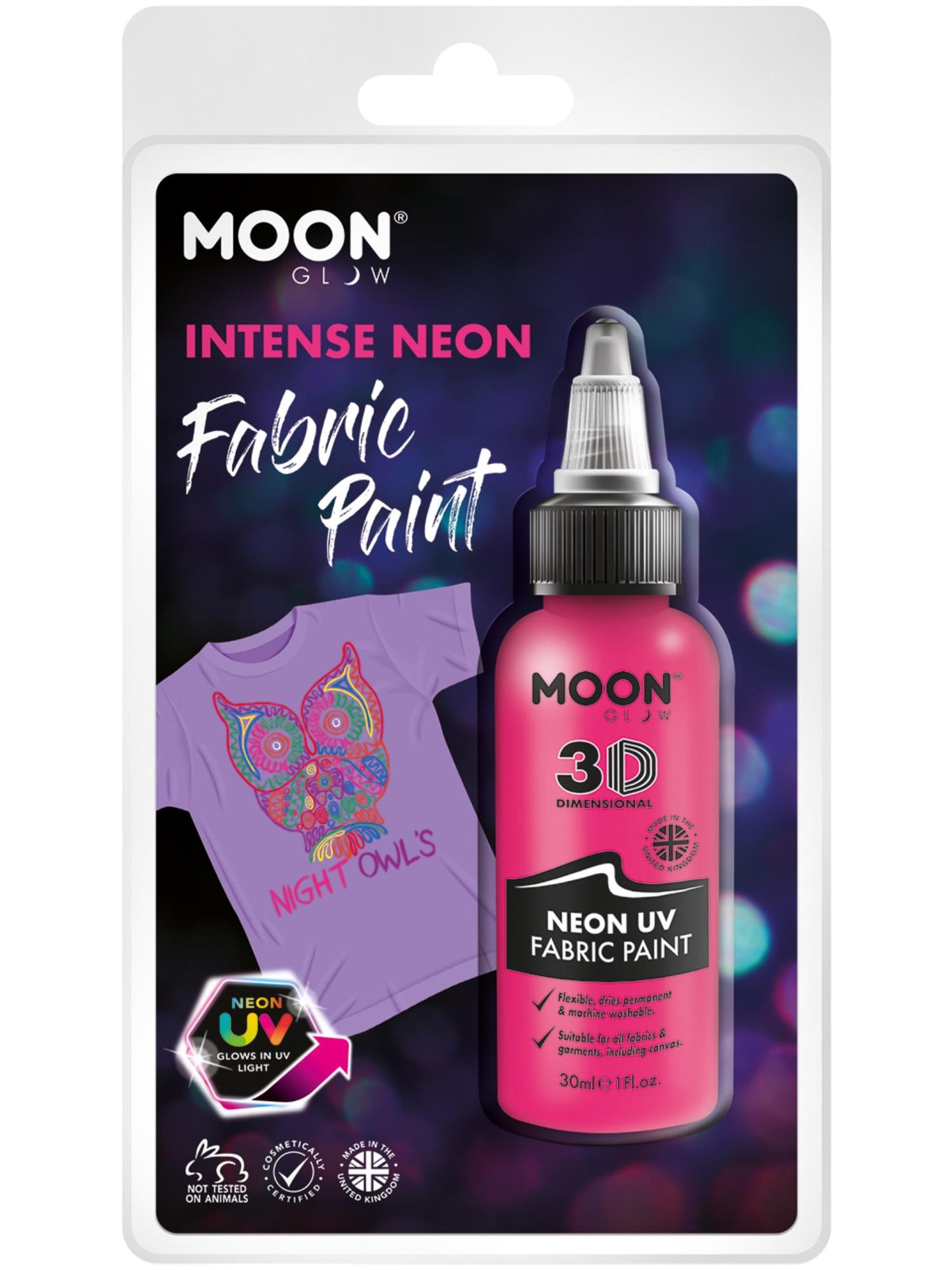 Smiffys Moon Glow - Neon UV Intense Fabric Paint CD für Unisex