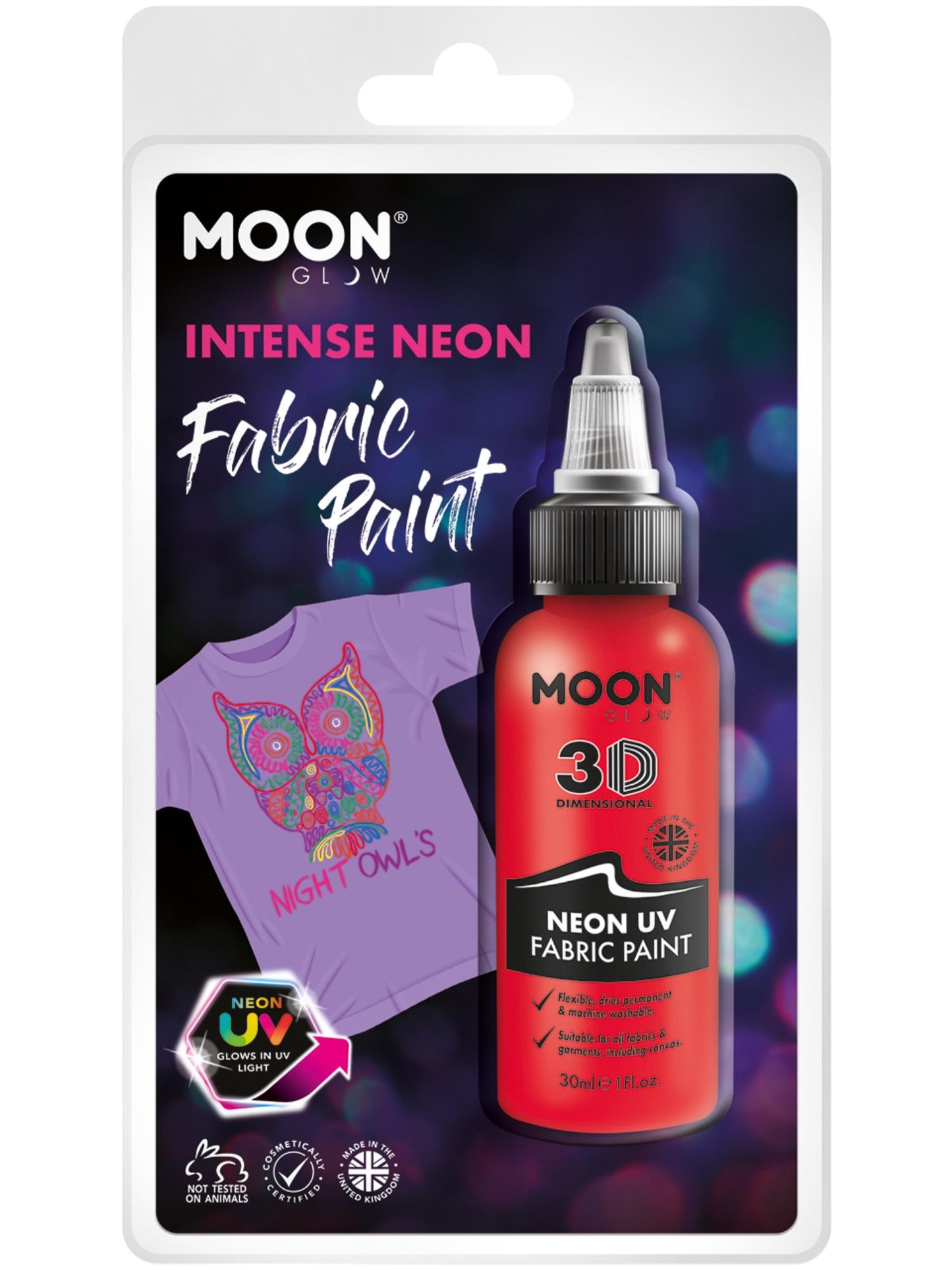 Smiffys Moon Glow - Neon UV Intense Fabric Paint CD für Unisex