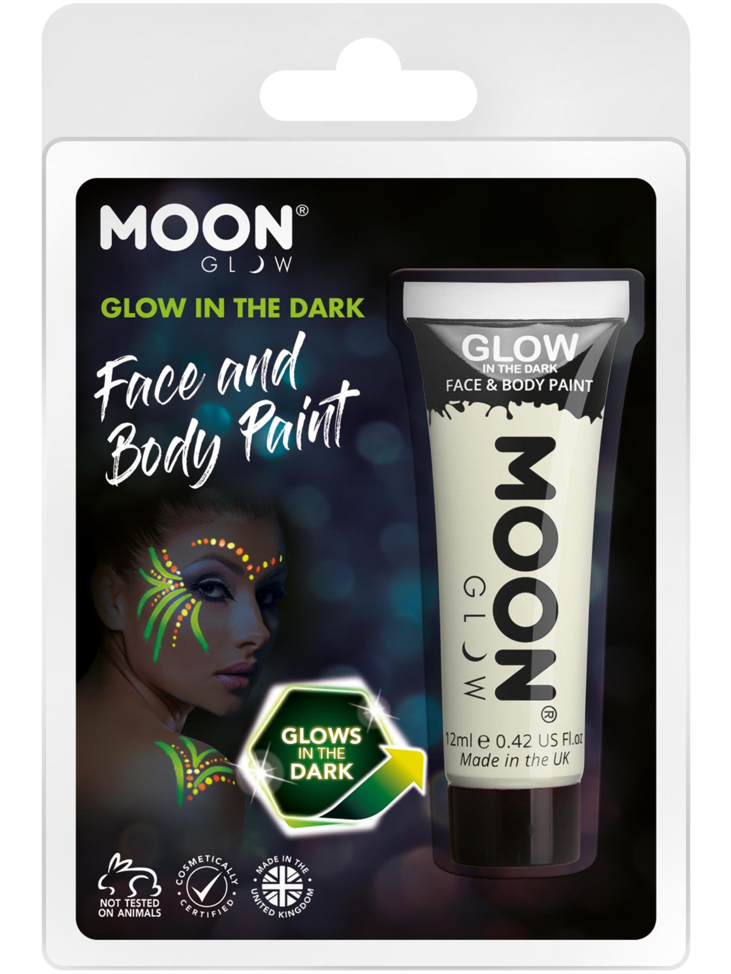 Smiffys Moon Glow - Glow in the Dark Face Paint, Invisible CD für Unisex