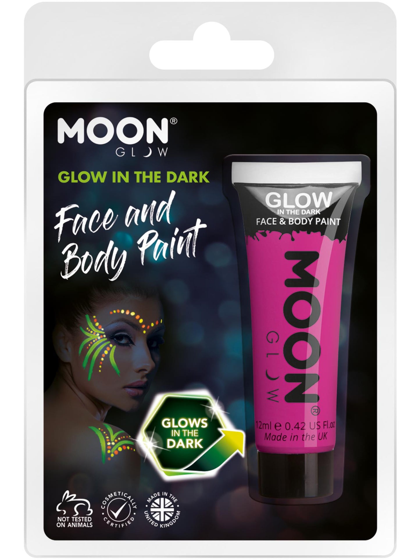 Smiffys Moon Glow - Glow in the Dark Face Paint, Purple CD für Unisex