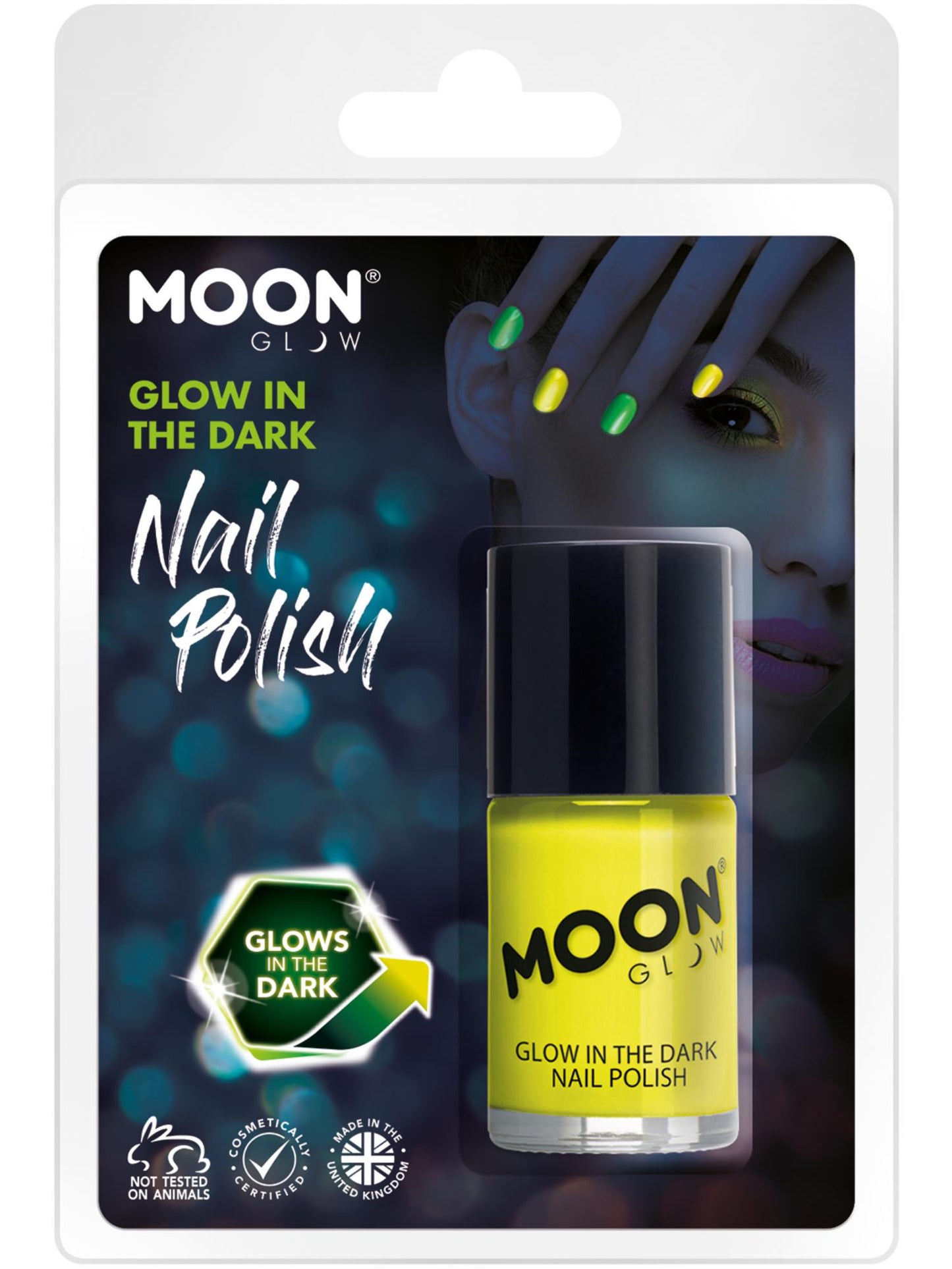 Smiffys Moon Glow - Glow in the Dark Nail Polish, Yellow CD für Unisex