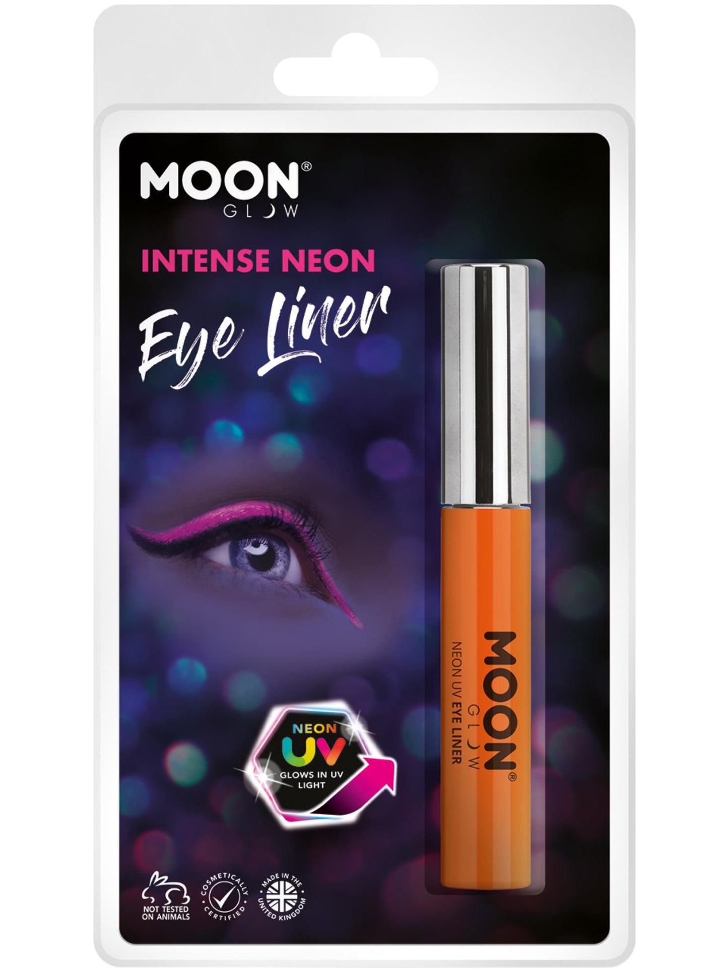 Smiffys Moon Glow Intense Neon UV Eye Liner, Intense Orang CD für Unisex