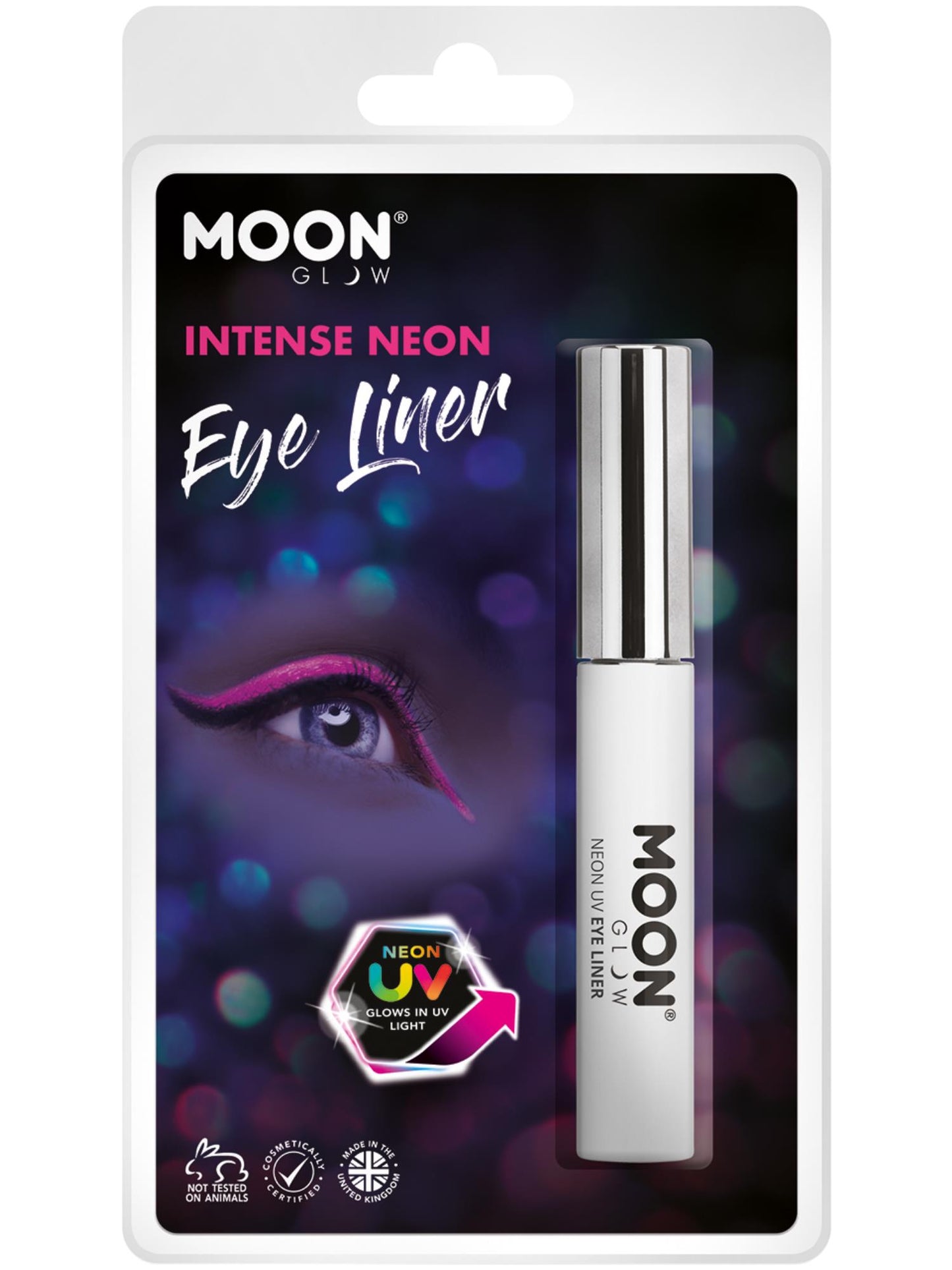 Smiffys Moon Glow Intense Neon UV Eye Liner, White CD für Unisex