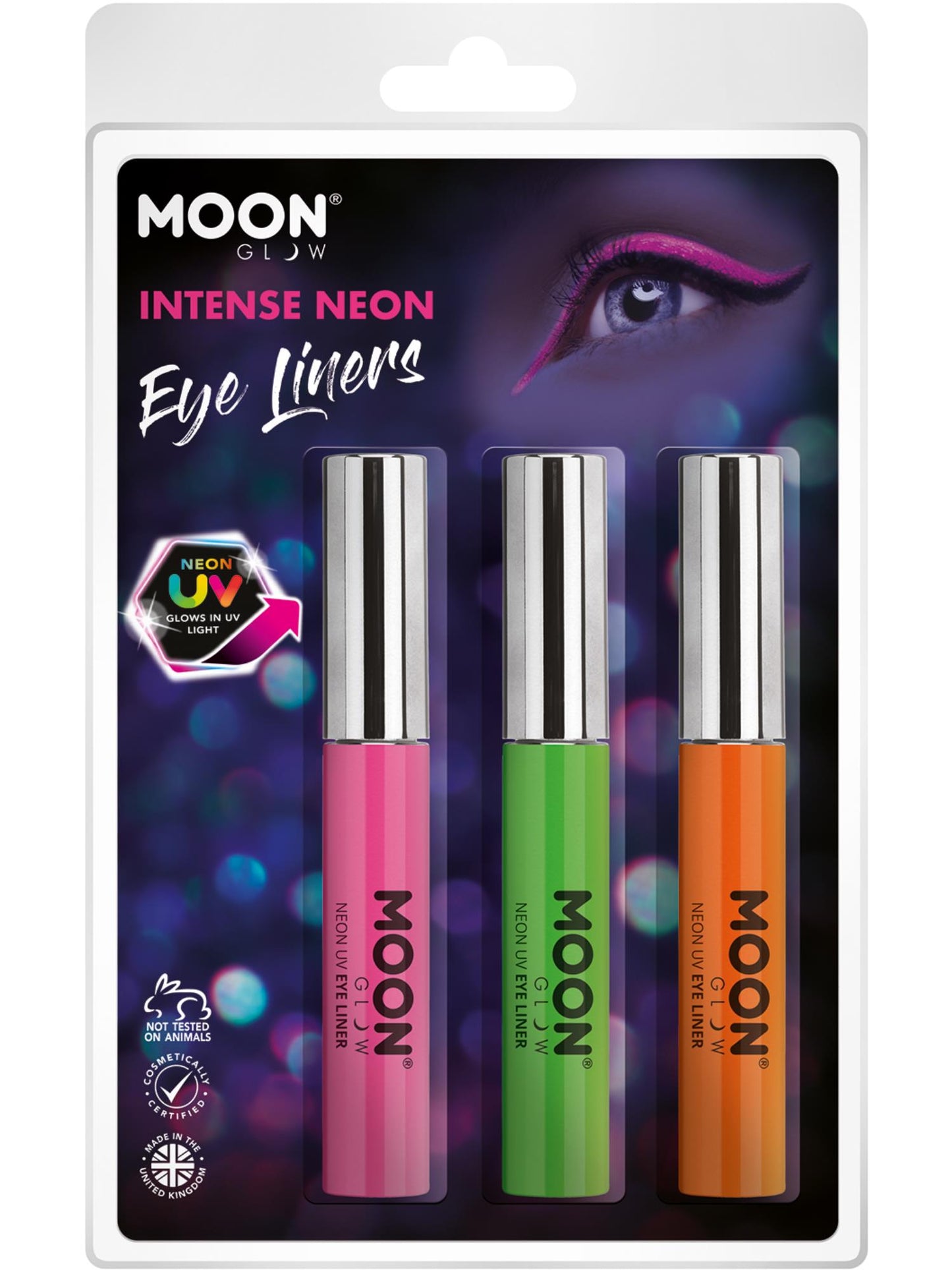 Smiffys Moon Glow Intense Neon UV Eye Liner, CD für Unisex