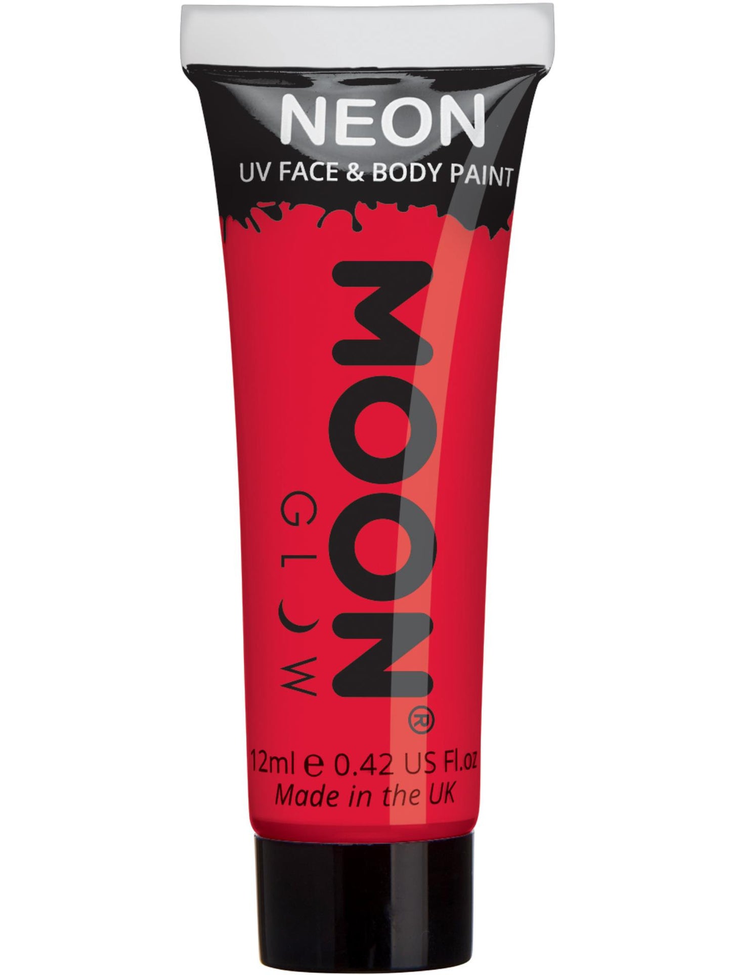 Smiffys Moon Glow Intense Neon UV Face Paint, Intense Red CD für Unisex