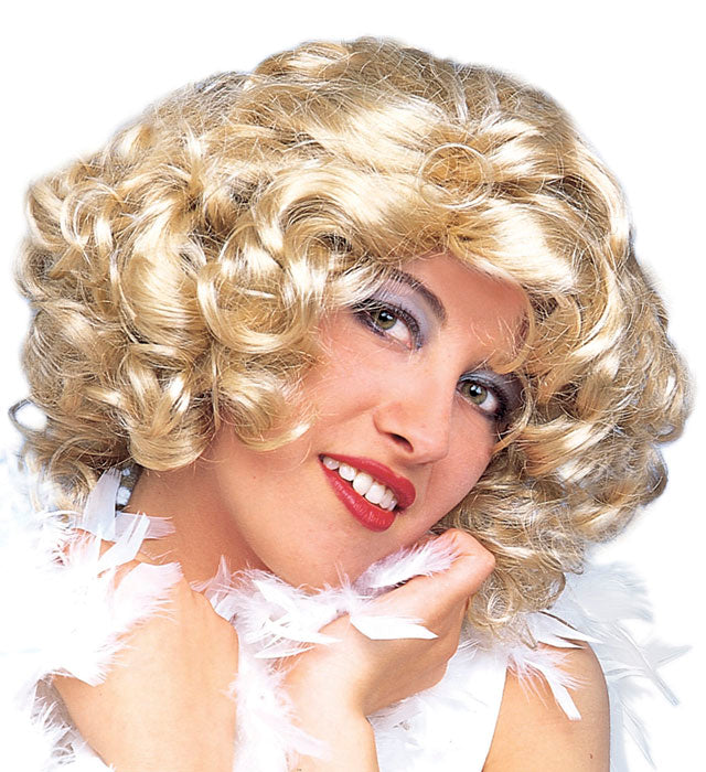 Blonde Marilyn-Perücke mit Retro-Wellen im Stil der 1950er Jahre