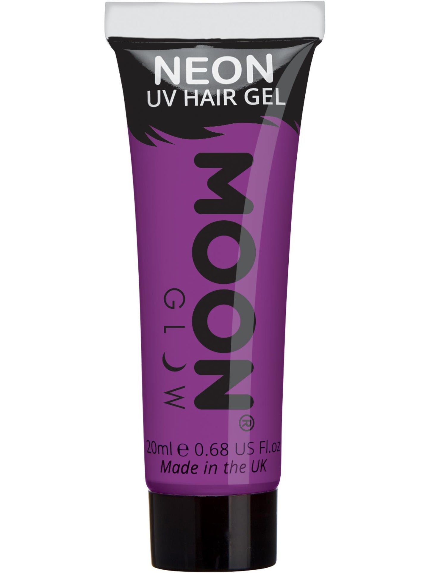 Smiffys Moon Glow Intense Neon UV Hair Gel, Intense Purple CD für Unisex