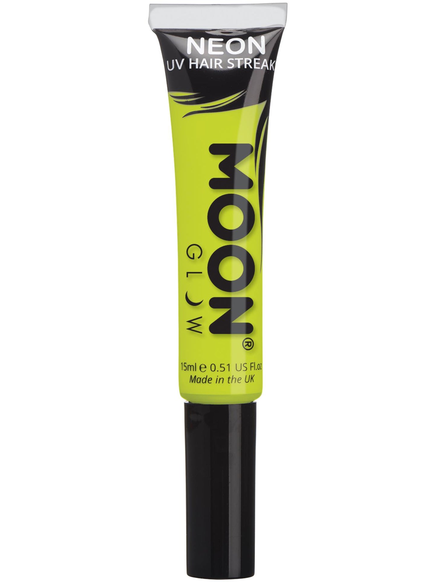 Smiffys Moon Glow Intense Neon UV Hair Streaks, Intense Ye CD für Unisex