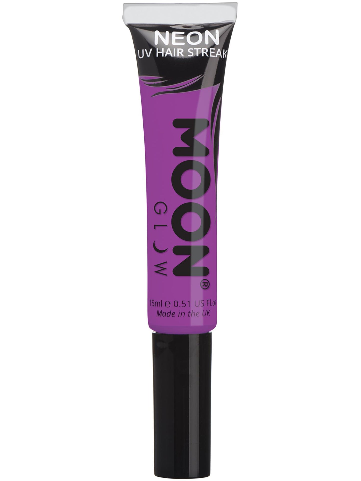 Smiffys Moon Glow Intense Neon UV Hair Streaks, Intense Pu CD für Unisex