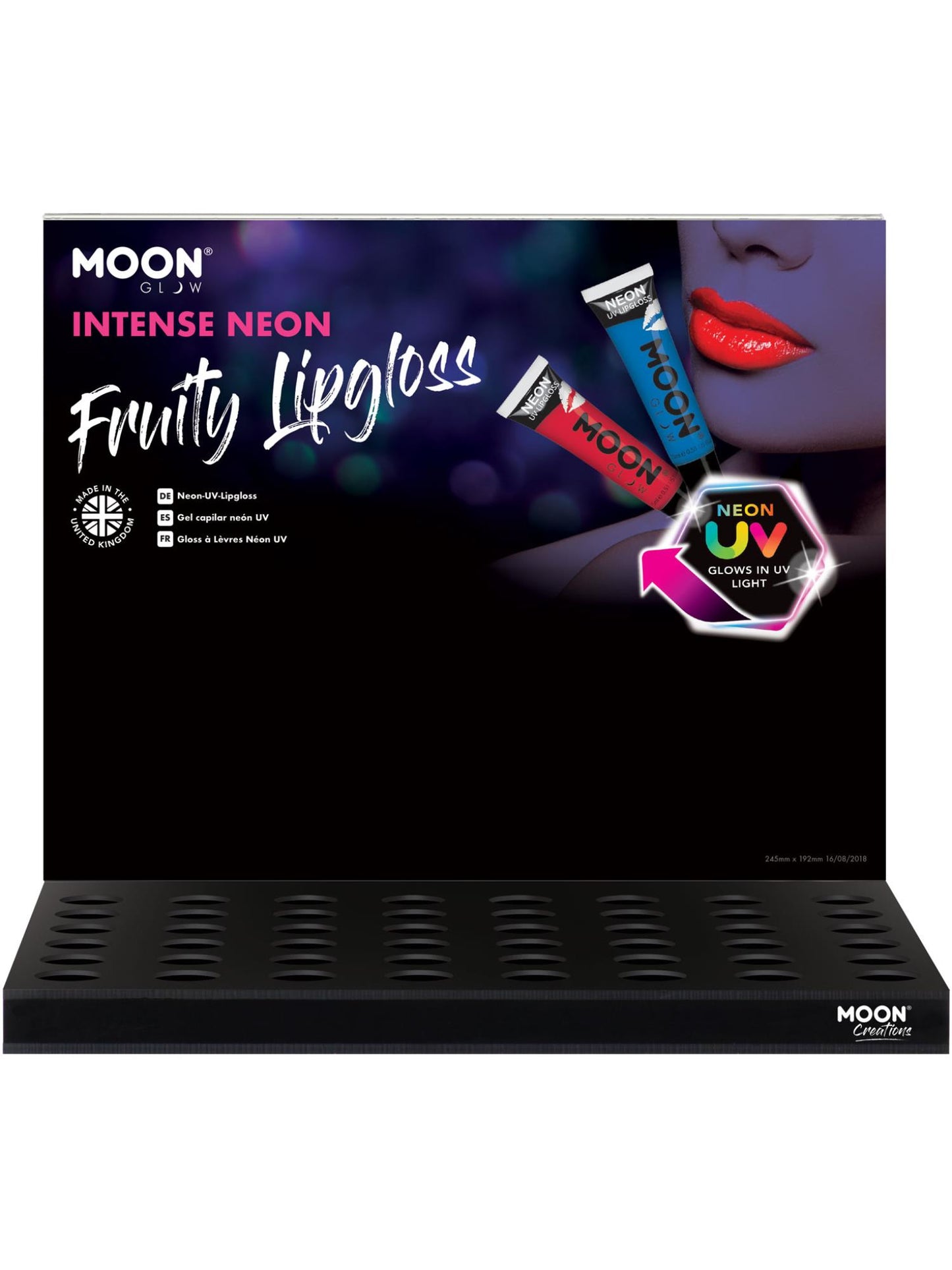 Smiffys Moon Glow Intense Neon UV Fruity Lipgloss, SF für Unisex