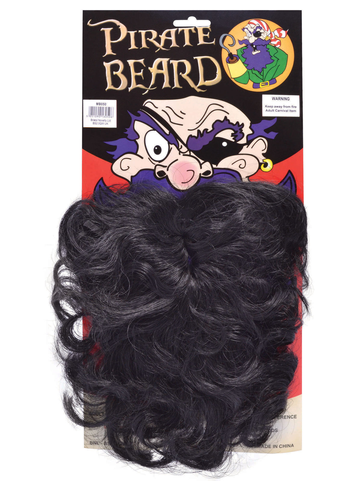 Rubies Pirate Beard. Wavy Black Beards and Moustaches