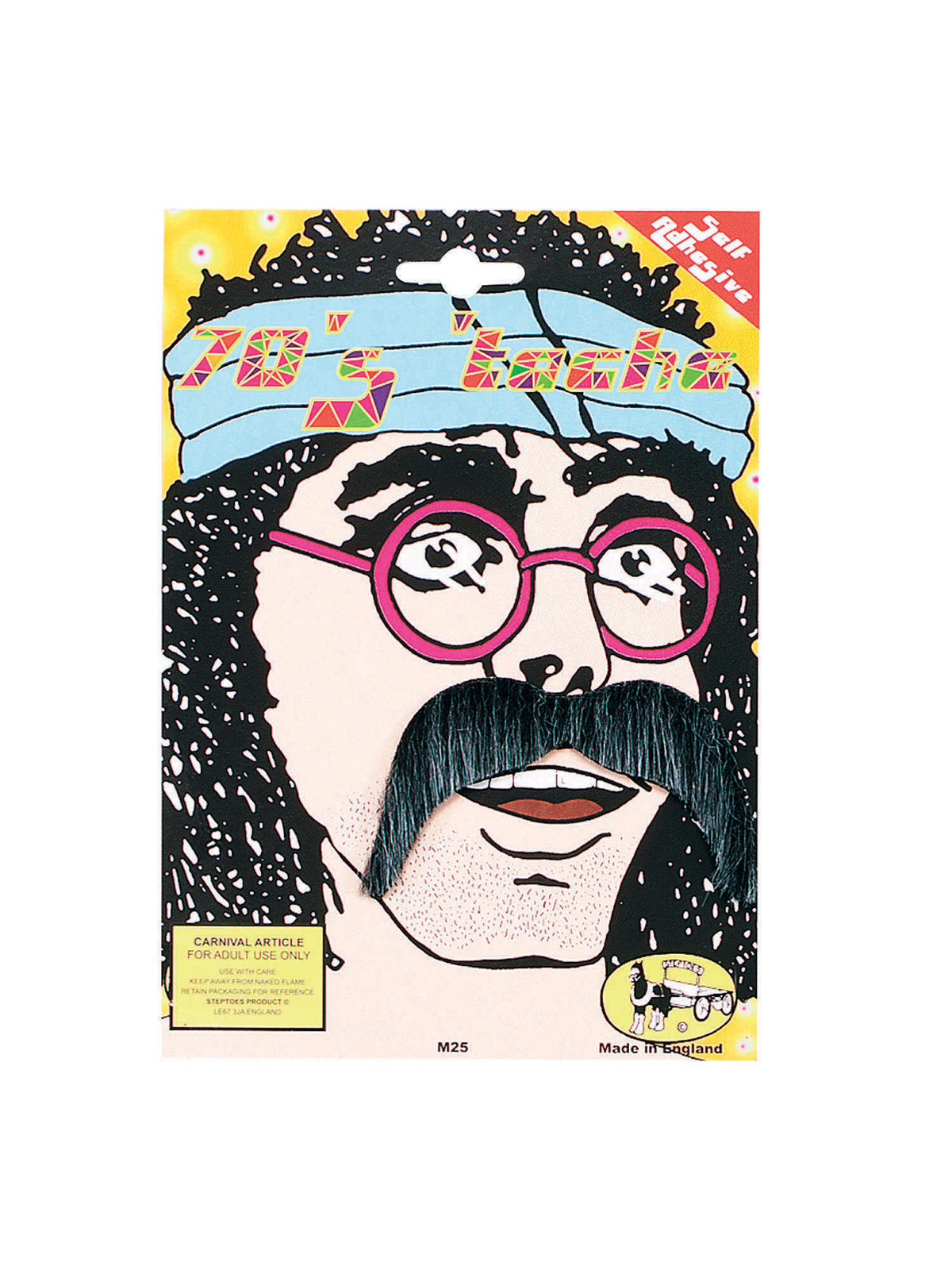 Rubies 70's Tash Grey Beards and Moustaches