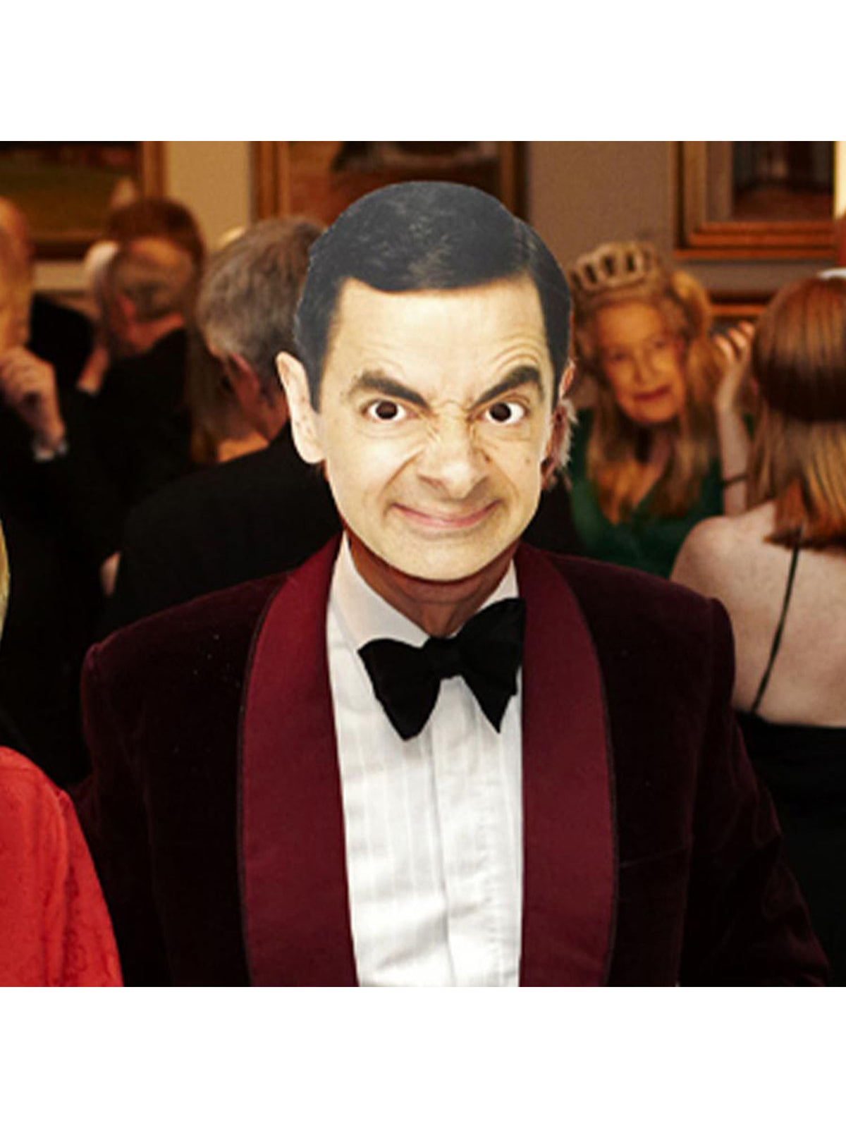 Mr. Bean Gesichtmaske aus Karton von Rubies – Detailansicht