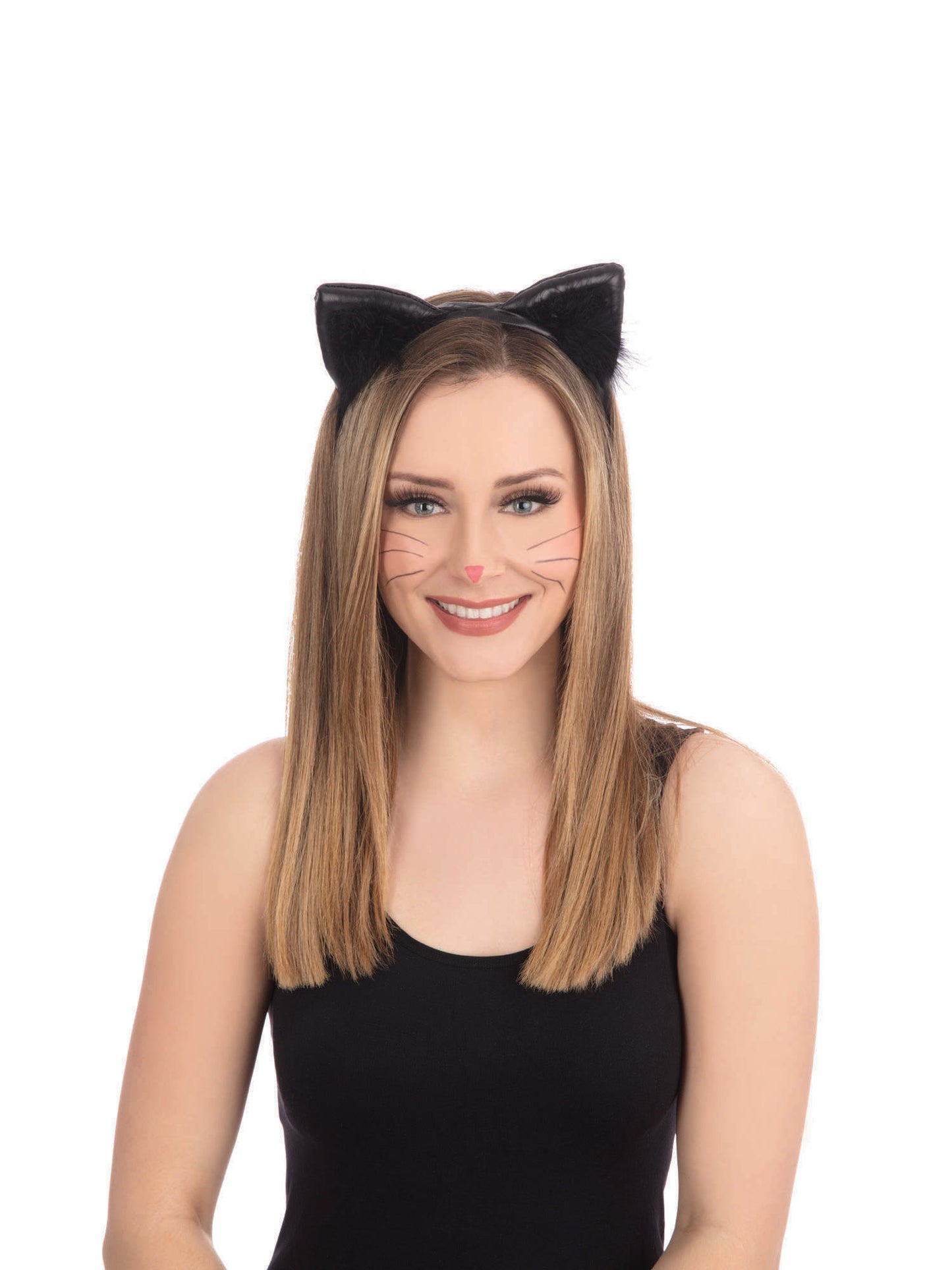 Rubies Rubies Cat Ears - Black Vinyl Headpieces and Headbands