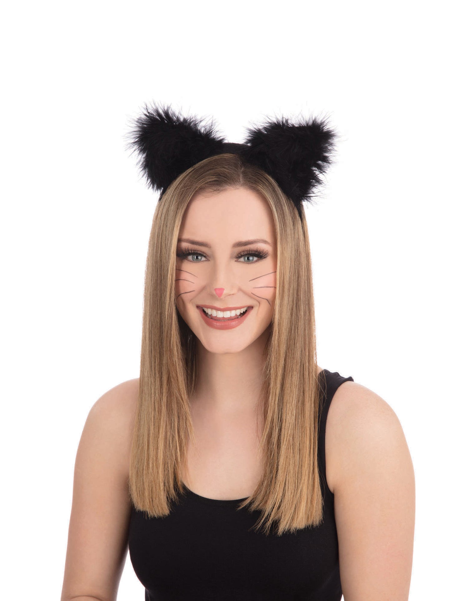 Rubies Rubies Cat Ears Marabou On Headband Headpieces and Headbands