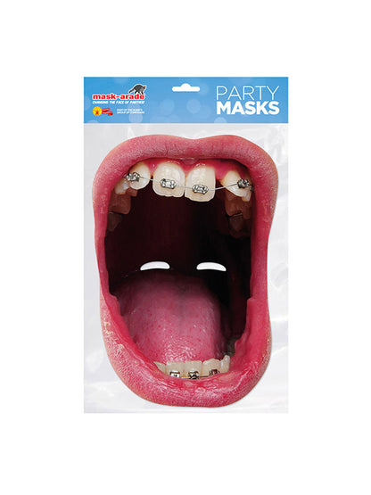 Rubies Mund-Maske aus Karton mit Braces-Motiv – Produktansicht