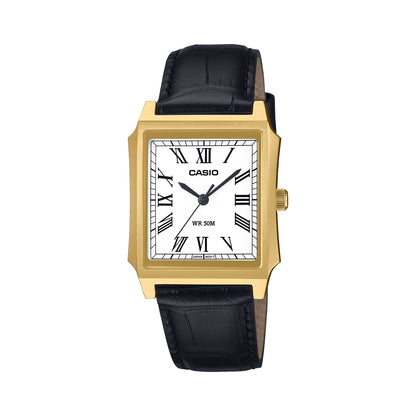 CASIO COLLECTION Mod. TANK - GOLD, LEATHER