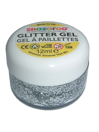 Rubies Glitter Gel 12ml, Silver Make-Up
