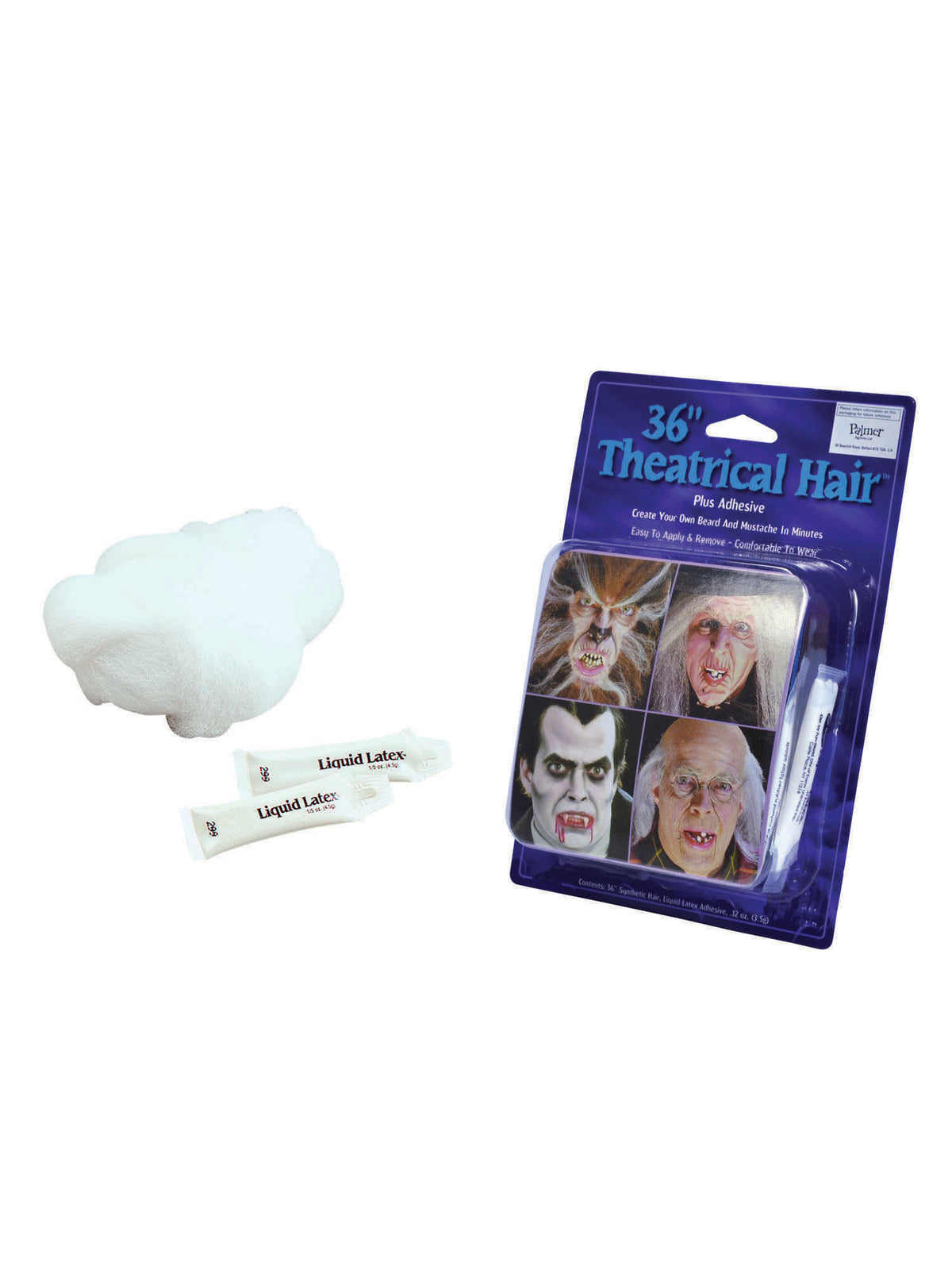 Rubies Theatrical Hair 36in White Make-Up
