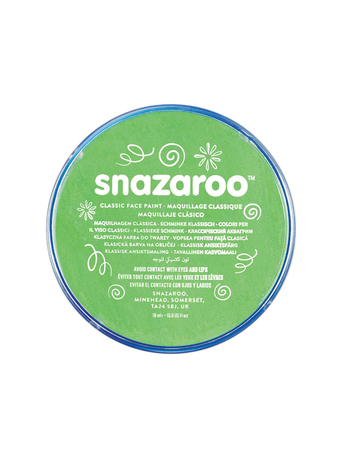 Snazaroo Lime Green 433 Schminke 5er-Pack von Rubies – Produktansicht